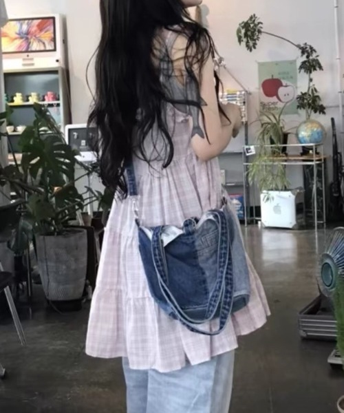 almo(アルモ)の「OP チェックティアードミニワンピース(se)(ワンピース・レディース・イエロー/ピンク・FREE)」の5枚目の写真