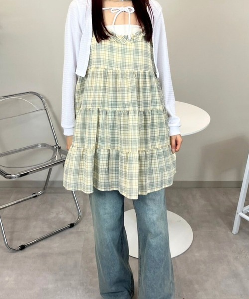 almo(アルモ)の「OP チェックティアードミニワンピース(se)(ワンピース・レディース・イエロー/ピンク・FREE)」の20枚目の写真