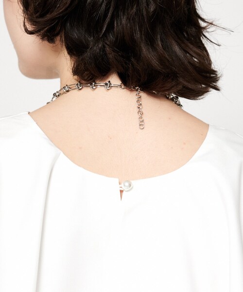 cloenc（クロエンス）の「【手洗い可】前後2WAYケープブラウス（シャツ/ブラウス・レディース・ホワイト/パープル/ブラック・02）」の20枚目の写真