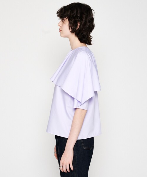 cloenc（クロエンス）の「【手洗い可】前後2WAYケープブラウス（シャツ/ブラウス・レディース・ホワイト/パープル/ブラック・02）」の7枚目の写真