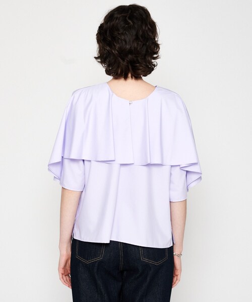 cloenc（クロエンス）の「【手洗い可】前後2WAYケープブラウス（シャツ/ブラウス・レディース・ホワイト/パープル/ブラック・02）」の8枚目の写真