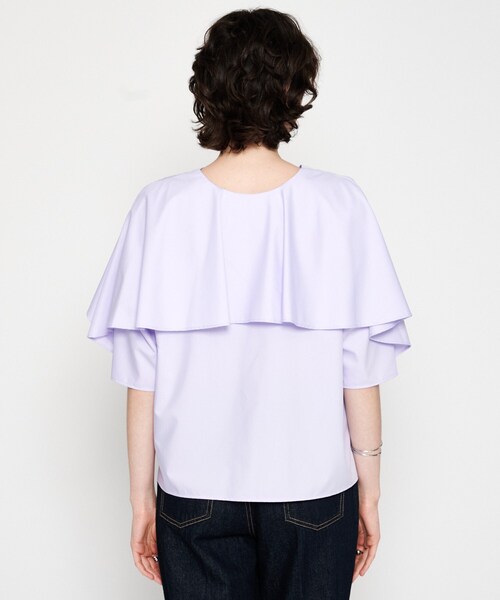 cloenc（クロエンス）の「【手洗い可】前後2WAYケープブラウス（シャツ/ブラウス・レディース・ホワイト/パープル/ブラック・02）」の11枚目の写真