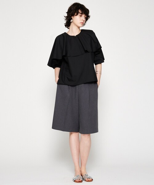 cloenc（クロエンス）の「【手洗い可】前後2WAYケープブラウス（シャツ/ブラウス・レディース・ホワイト/パープル/ブラック・02）」の13枚目の写真