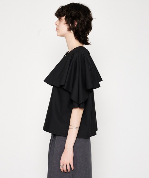 cloenc（クロエンス）の「【手洗い可】前後2WAYケープブラウス（シャツ/ブラウス・レディース・ホワイト/パープル/ブラック・02）」の14枚目の写真