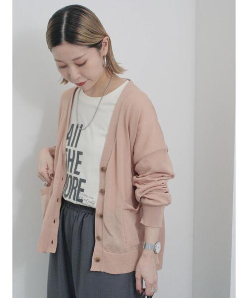 Samansa Mos2 blue(サマンサモスモスブルー)の「マルチスタイルVネックカーディガン(カーディガン/ボレロ・レディース・シルバーグレー/ブルー/チャコールグレー/ライトベージュ/イエロー/オレンジ/グレー・M/L)」の9枚目の写真