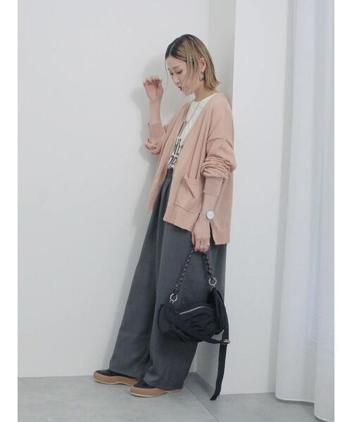 Samansa Mos2 blue(サマンサモスモスブルー)の「マルチスタイルVネックカーディガン(カーディガン/ボレロ・レディース・シルバーグレー/ブルー/チャコールグレー/ライトベージュ/イエロー/オレンジ/グレー・M/L)」の10枚目の写真