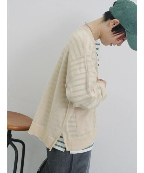 Samansa Mos2 blue(サマンサモスモスブルー)の「マルチスタイルVネックカーディガン(カーディガン/ボレロ・レディース・シルバーグレー/ブルー/チャコールグレー/ライトベージュ/イエロー/オレンジ/グレー・M/L)」の13枚目の写真