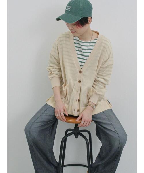 Samansa Mos2 blue(サマンサモスモスブルー)の「マルチスタイルVネックカーディガン(カーディガン/ボレロ・レディース・シルバーグレー/ブルー/チャコールグレー/ライトベージュ/イエロー/オレンジ/グレー・M/L)」の15枚目の写真