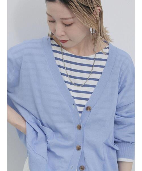 Samansa Mos2 blue(サマンサモスモスブルー)の「マルチスタイルVネックカーディガン(カーディガン/ボレロ・レディース・シルバーグレー/ブルー/チャコールグレー/ライトベージュ/イエロー/オレンジ/グレー・M/L)」の18枚目の写真