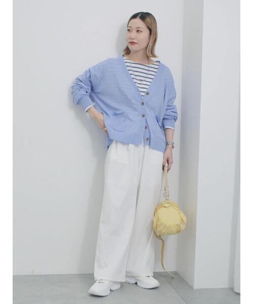 Samansa Mos2 blue(サマンサモスモスブルー)の「マルチスタイルVネックカーディガン(カーディガン/ボレロ・レディース・シルバーグレー/ブルー/チャコールグレー/ライトベージュ/イエロー/オレンジ/グレー・M/L)」の20枚目の写真