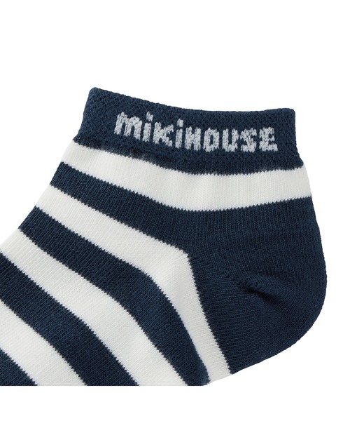 MIKI HOUSE（ミキハウス）の「【WEB限定】ローカットボーダーソックス（大人用）（ソックス/靴下・レディース・ネイビー/グリーン・23-25cm/25-27CM）」の5枚目の写真