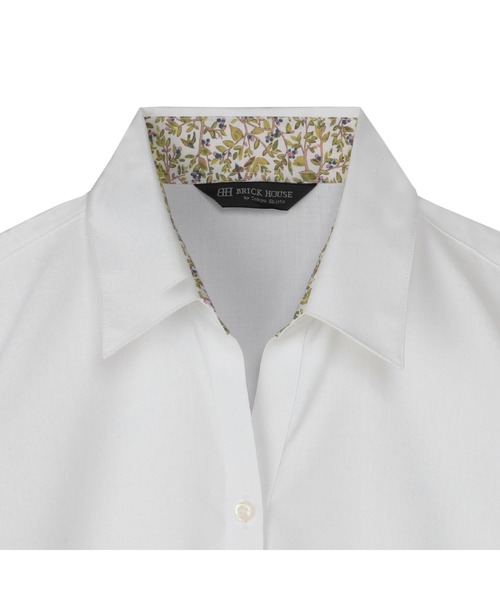 TOKYO SHIRTS（トウキョウシャツ）の「透け防止 形態安定ノーアイロン スキッパー 7分袖ビジネスワイシャツ（ビジネスシャツ・レディース・ホワイト・S/M/L/LL/XL/XS）」の3枚目の写真