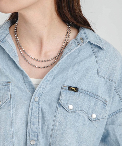 URBAN RESEARCH Sonny Label(アーバンリサーチサニーレーベル)の「ロングボールチェーンネックレス(ネックレス・レディース・ゴールド/シルバー・ONE)」の2枚目の写真