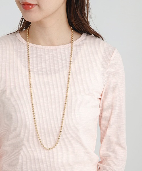 URBAN RESEARCH Sonny Label(アーバンリサーチサニーレーベル)の「ロングボールチェーンネックレス(ネックレス・レディース・ゴールド/シルバー・ONE)」の1枚目の写真