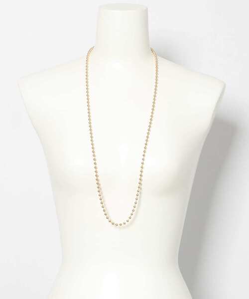 URBAN RESEARCH Sonny Label(アーバンリサーチサニーレーベル)の「ロングボールチェーンネックレス(ネックレス・レディース・ゴールド/シルバー・ONE)」の5枚目の写真