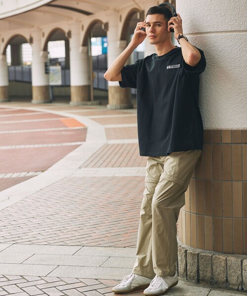 AIGLE（エーグル）の「【EC限定】AIGLE オーバーサイズバックプリントロゴ 半袖Tシャツ（Tシャツ/カットソー・メンズ・ホワイト/ブラック/ダークグリーン/グレー・XL/XS/XXS/S/M/L）」の20枚目の写真