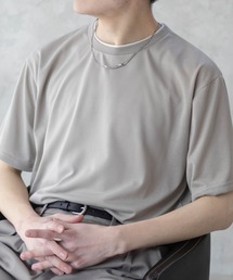 NAVY 天竺クルーレイヤーTシャツ