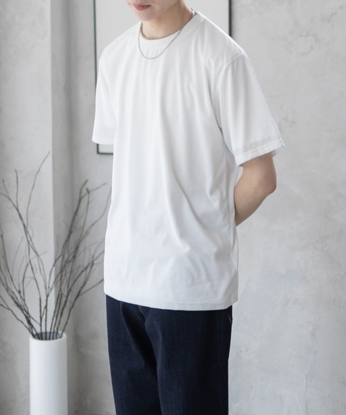 NAVY(ネイビー)の「NAVY 天竺クルーレイヤーTシャツ(Tシャツ/カットソー・メンズ・グレイッシュベージュ/ネイビー/ホワイト・S/M/L/XL/XXL)」の6枚目の写真