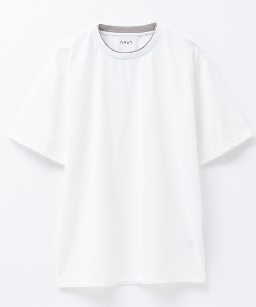 NAVY(ネイビー)の「NAVY 天竺クルーレイヤーTシャツ(Tシャツ/カットソー・メンズ・グレイッシュベージュ/ネイビー/ホワイト・S/M/L/XL/XXL)」の20枚目の写真