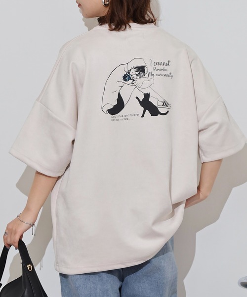 Growth by in the attic(グロウスバイインジアティック)の「Growth by in the attic スエード プリント/刺繍 半袖Tシャツ(Tシャツ/カットソー・メンズ・グレー系3/グレー系1/ホワイト系3/ブラック系1/ブラック系3/ホワイト系2/ホワイト系1/ブラック系2/グレー系2・M/L)」の3枚目の写真