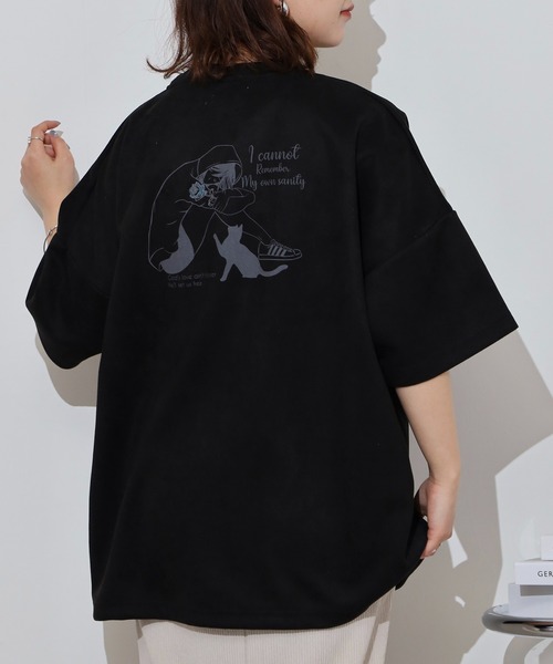 Growth by in the attic(グロウスバイインジアティック)の「Growth by in the attic スエード プリント/刺繍 半袖Tシャツ(Tシャツ/カットソー・メンズ・グレー系3/グレー系1/ホワイト系3/ブラック系1/ブラック系3/ホワイト系2/ホワイト系1/ブラック系2/グレー系2・M/L)」の6枚目の写真