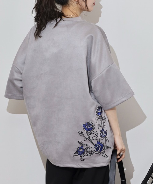 Growth by in the attic(グロウスバイインジアティック)の「Growth by in the attic スエード プリント/刺繍 半袖Tシャツ(Tシャツ/カットソー・メンズ・グレー系3/グレー系1/ホワイト系3/ブラック系1/ブラック系3/ホワイト系2/ホワイト系1/ブラック系2/グレー系2・M/L)」の9枚目の写真