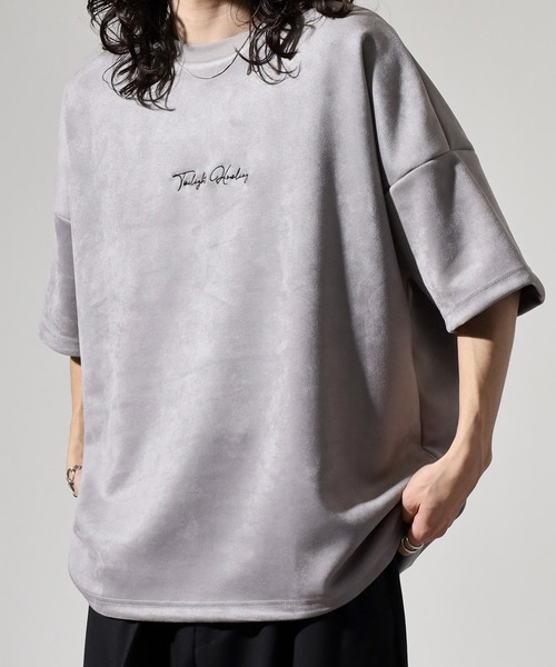 Growth by in the attic(グロウスバイインジアティック)の「Growth by in the attic スエード プリント/刺繍 半袖Tシャツ(Tシャツ/カットソー・メンズ・グレー系3/グレー系1/ホワイト系3/ブラック系1/ブラック系3/ホワイト系2/ホワイト系1/ブラック系2/グレー系2・M/L)」の12枚目の写真