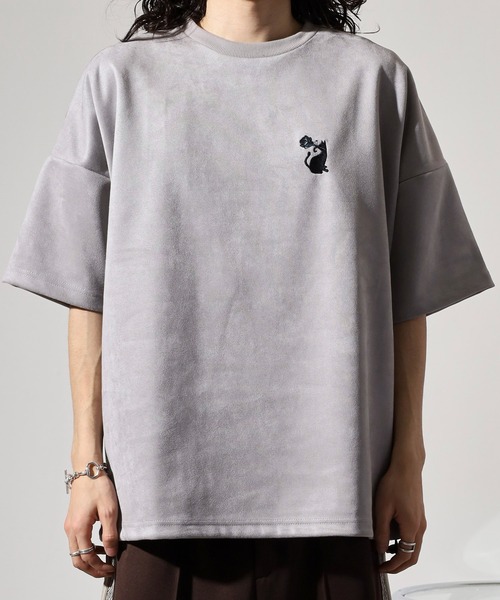 Growth by in the attic(グロウスバイインジアティック)の「Growth by in the attic スエード プリント/刺繍 半袖Tシャツ(Tシャツ/カットソー・メンズ・グレー系3/グレー系1/ホワイト系3/ブラック系1/ブラック系3/ホワイト系2/ホワイト系1/ブラック系2/グレー系2・M/L)」の22枚目の写真