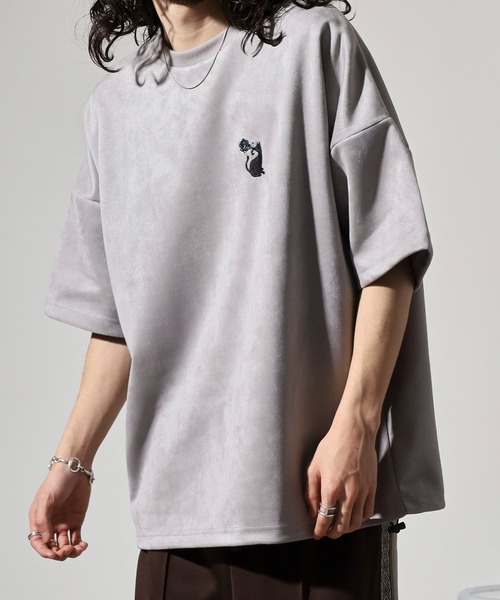 Growth by in the attic(グロウスバイインジアティック)の「Growth by in the attic スエード プリント/刺繍 半袖Tシャツ(Tシャツ/カットソー・メンズ・グレー系3/グレー系1/ホワイト系3/ブラック系1/ブラック系3/ホワイト系2/ホワイト系1/ブラック系2/グレー系2・M/L)」の16枚目の写真