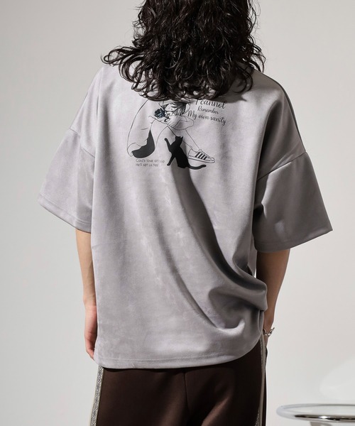 Growth by in the attic(グロウスバイインジアティック)の「Growth by in the attic スエード プリント/刺繍 半袖Tシャツ(Tシャツ/カットソー・メンズ・グレー系3/グレー系1/ホワイト系3/ブラック系1/ブラック系3/ホワイト系2/ホワイト系1/ブラック系2/グレー系2・M/L)」の18枚目の写真