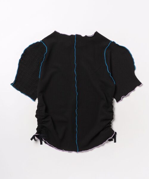 unica(ユニカ)の「ジョイントドロストT(Tシャツ/カットソー・レディース・オフホワイト/ブラック・FREE)」の3枚目の写真