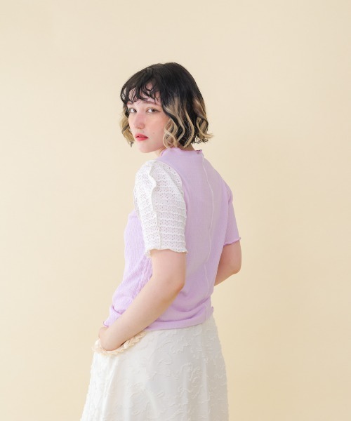 unica(ユニカ)の「ジョイントドロストT(Tシャツ/カットソー・レディース・オフホワイト/ブラック・FREE)」の8枚目の写真