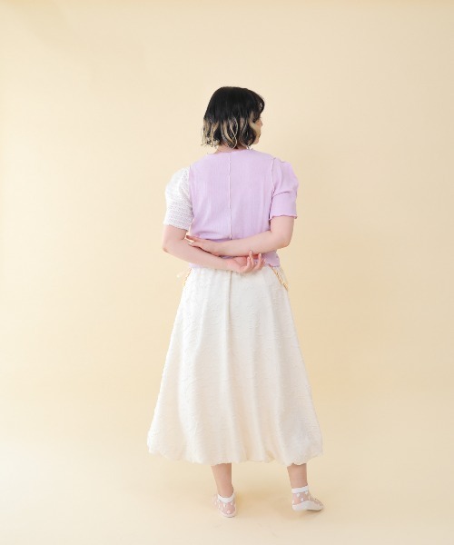 unica(ユニカ)の「ジョイントドロストT(Tシャツ/カットソー・レディース・オフホワイト/ブラック・FREE)」の9枚目の写真