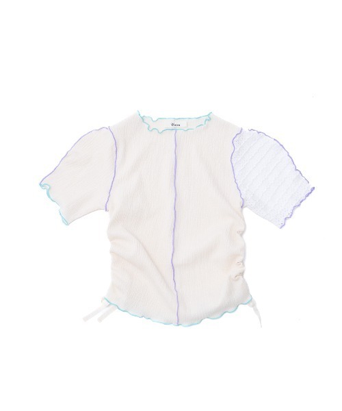 unica(ユニカ)の「ジョイントドロストT(Tシャツ/カットソー・レディース・オフホワイト/ブラック・FREE)」の12枚目の写真