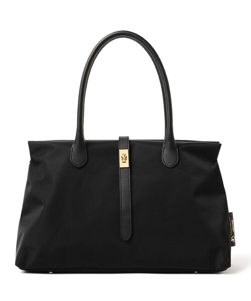 VIOLAd'ORO（ヴィオラドーロ）の「VIOLAd’ORO / ナイロン スクエア トートバッグ（トートバッグ・レディース・ブラウン系その他4/ブラック・ONE SIZE）」の11枚目の写真