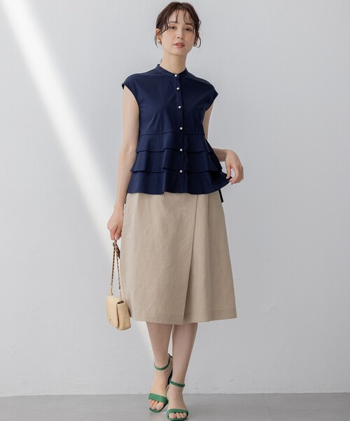組曲 L（クミキョク オオキイサイズ）の「ラップパンツ（その他パンツ・レディース・ベージュ系・5/6）」の9枚目の写真