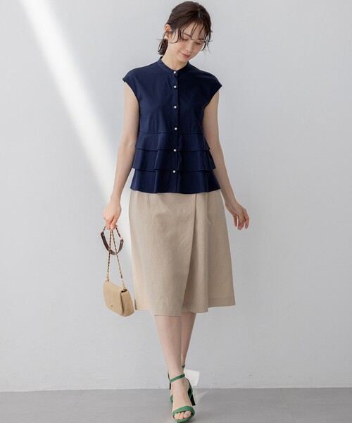 組曲 L（クミキョク オオキイサイズ）の「ラップパンツ（その他パンツ・レディース・ベージュ系・5/6）」の10枚目の写真