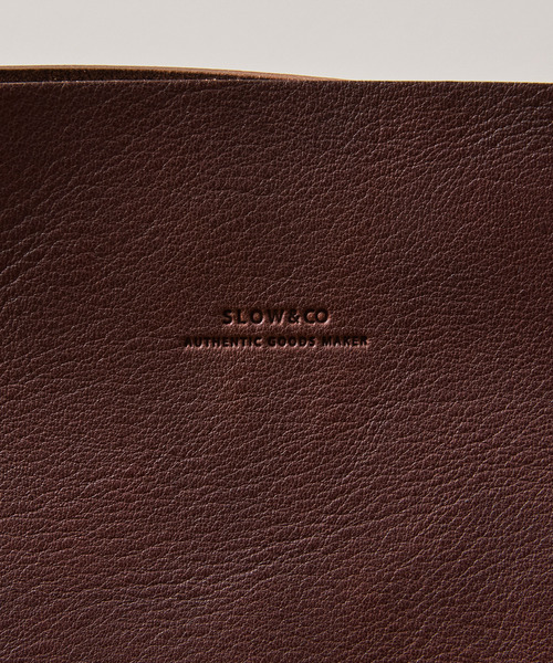 SLOW（スロウ）の「SLOW スロウ / cb-utility tote bag-M クロムステアレザー2WAYショルダーバッグ レザートートバッグ / 858S52R（トートバッグ・メンズ・チョコ/ブラック・FREE）」の19枚目の写真
