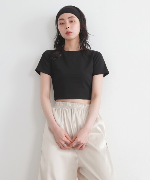 LIAN(リアン)の「シンプルミニT(Tシャツ/カットソー・レディース・ブラック/ブラウン/オフホワイト・FREE)」の14枚目の写真