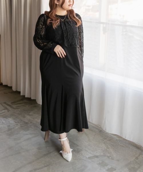CLELITE レーストップス付き2WAYワンピース レーストップス付き2WAYワンピースドレス（ドレス）｜CLETTE（クレット