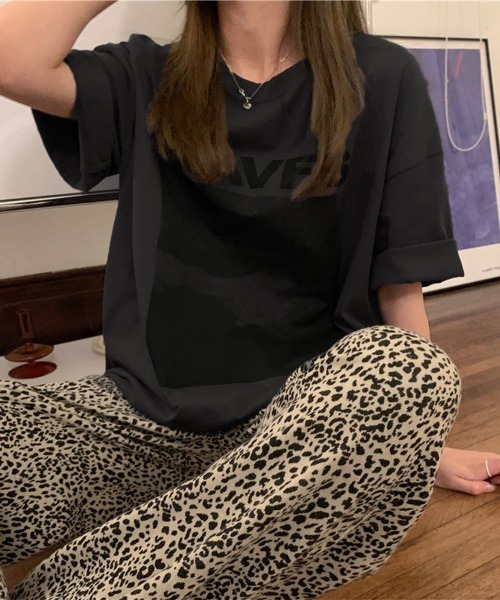Miniministore（ミニミニストア）の「ロングtシャツ ビッグシルエットTシャツ半袖半袖（Tシャツ/カットソー・レディース・ダークグレー/ホワイト/ブルーグリーン・M/XL/L）」の15枚目の写真