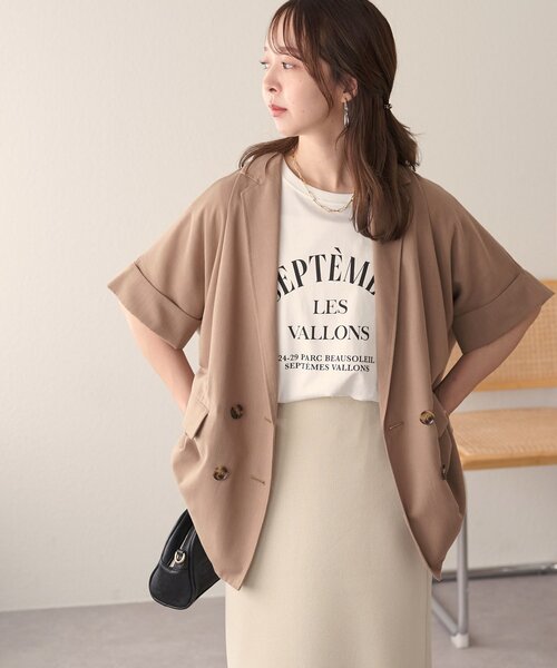 DISCOAT（ディスコート）の「リネンライク半袖シャツジャケット《WEB