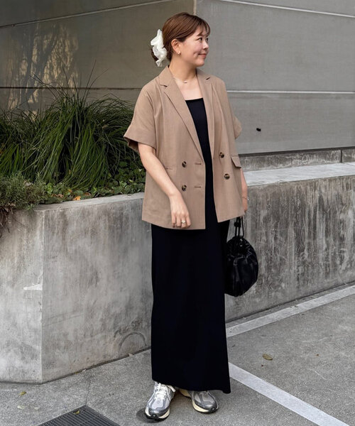 新品未使用タグ付きDiscoatリネンライク半袖シャツジャケット リネンライク半袖シャツジャケット《WEB限定カラーあり