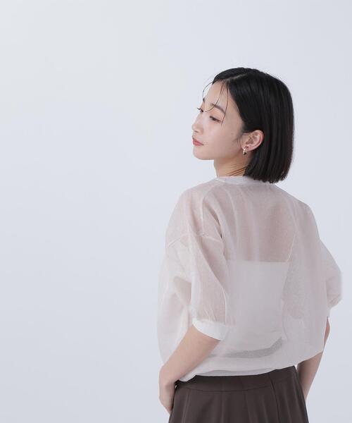 NATURAL BEAUTY BASIC(ナチュラルビューティーベーシック)の「◇シアーフォルムニット(ニット/セーター・レディース・ダークオレンジ/オフホワイト/ブラック・FREE)」の15枚目の写真