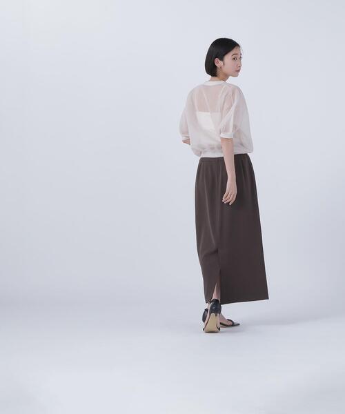 NATURAL BEAUTY BASIC(ナチュラルビューティーベーシック)の「◇シアーフォルムニット(ニット/セーター・レディース・ダークオレンジ/オフホワイト/ブラック・FREE)」の18枚目の写真