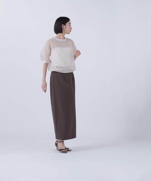 NATURAL BEAUTY BASIC(ナチュラルビューティーベーシック)の「◇シアーフォルムニット(ニット/セーター・レディース・ダークオレンジ/オフホワイト/ブラック・FREE)」の20枚目の写真