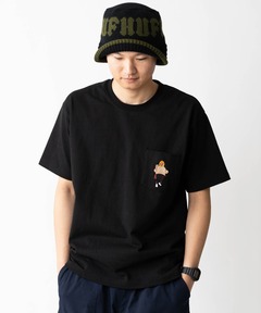 7.4oz レスラー刺繍ポケットTee