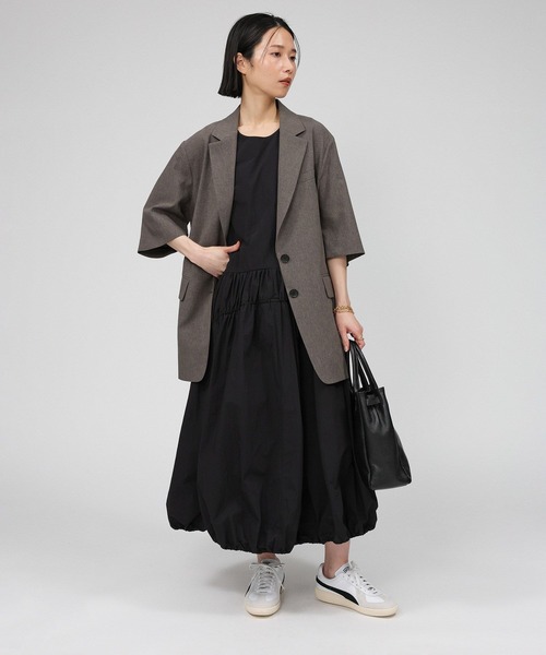 BABYLONE（バビロン）の「リネンライク2Bジャケット（テーラードジャケット・レディース・グレー/ベージュ・フリー）」の9枚目の写真