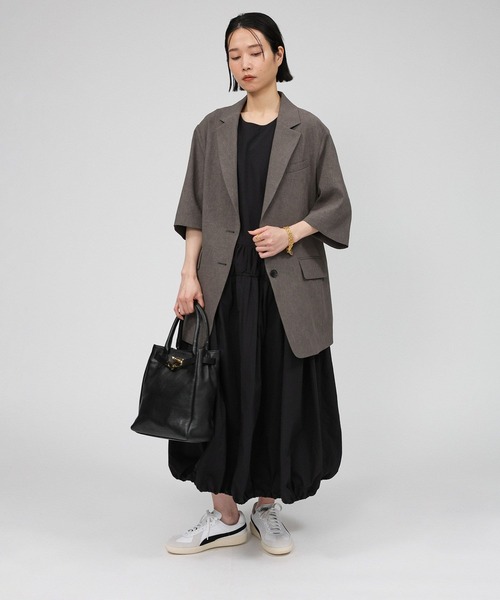 BABYLONE（バビロン）の「リネンライク2Bジャケット（テーラードジャケット・レディース・グレー/ベージュ・フリー）」の11枚目の写真