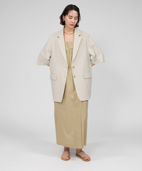 BABYLONE（バビロン）の「リネンノーカラージャケット（ノー